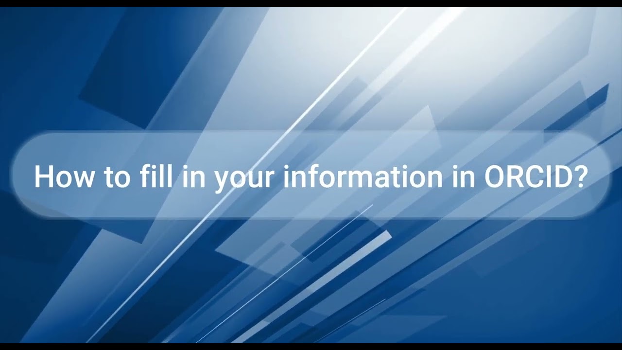 [ASJP] How to Create Your ORCID ID?