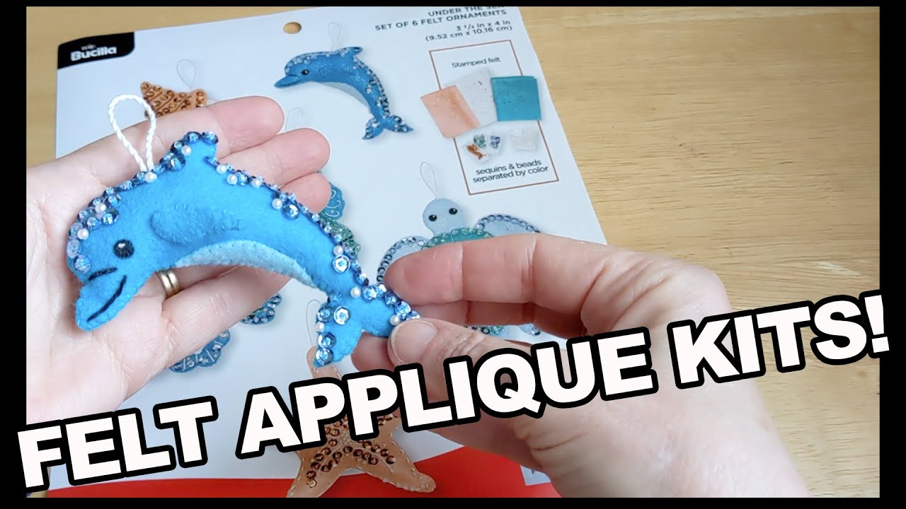 FeltTube 2 - Bucilla UNDER THE SEA Felt Applique Ornament Finishes And A Peek Inside Other Kits!