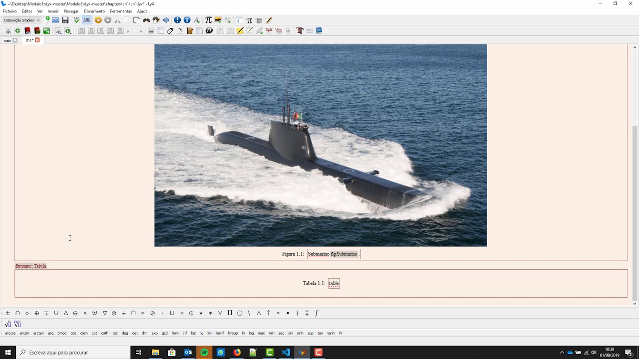 Tutorial de como utilizar o Lyx - Inserir imagens, tabelas, notas de rodapé, equações