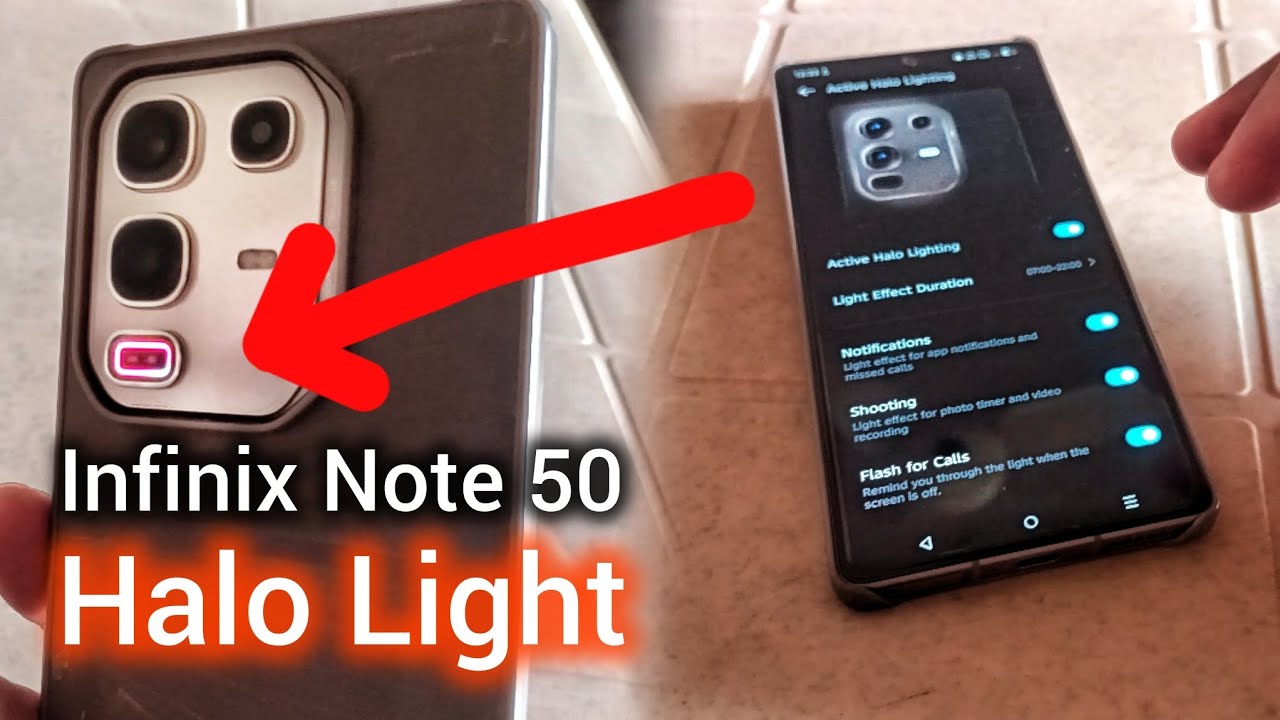 Infinix Note 50 Pro Halo light all features || how to use halo light in Infinix Note 50