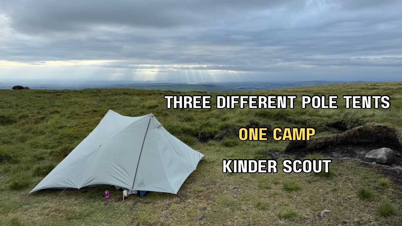 TREKKING POLE TENTS WILD CAMP ON KINDER SCOUT WITH HENGIST WILD CAMPS