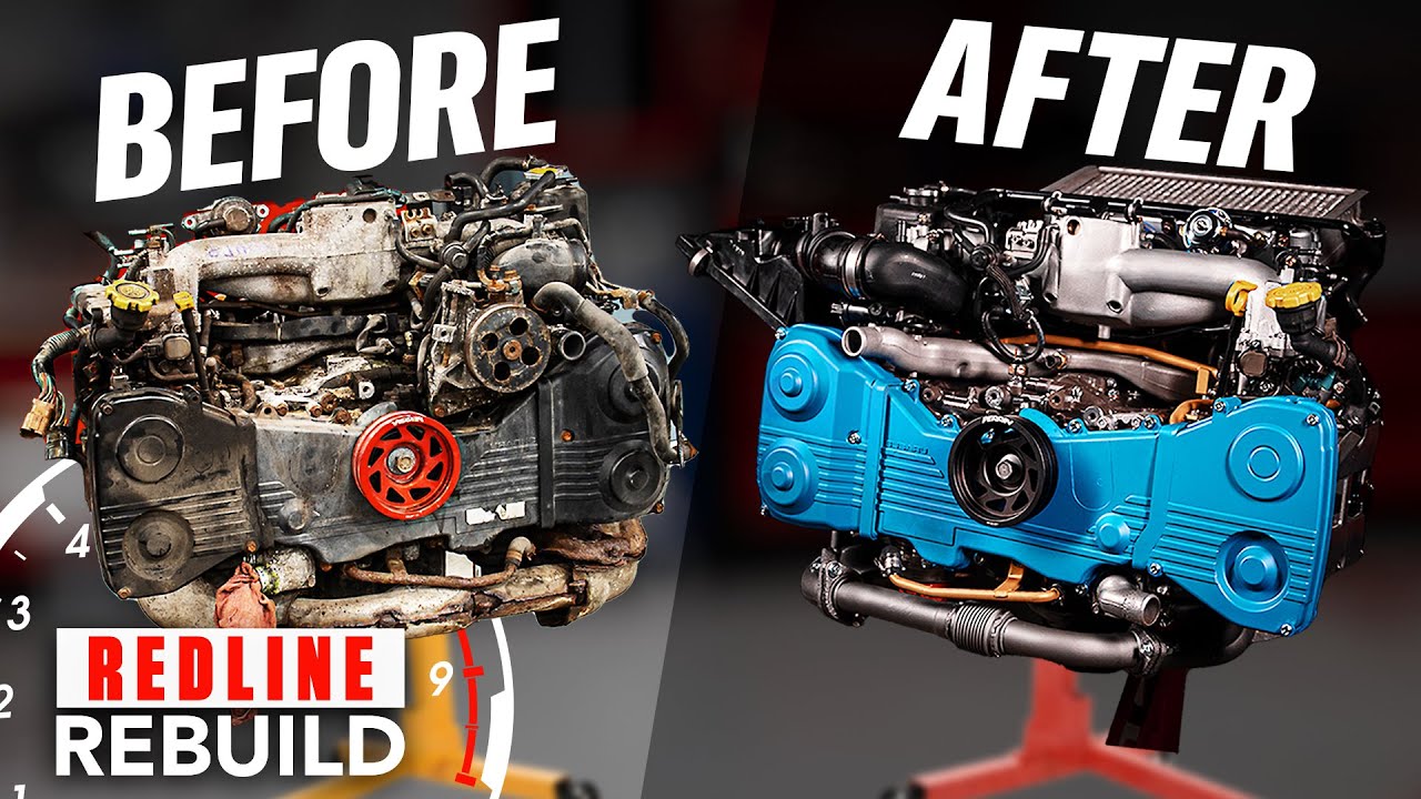 Восстановление двигателя Subaru WRX на свалке | Redline Rebuild Time-Lapse