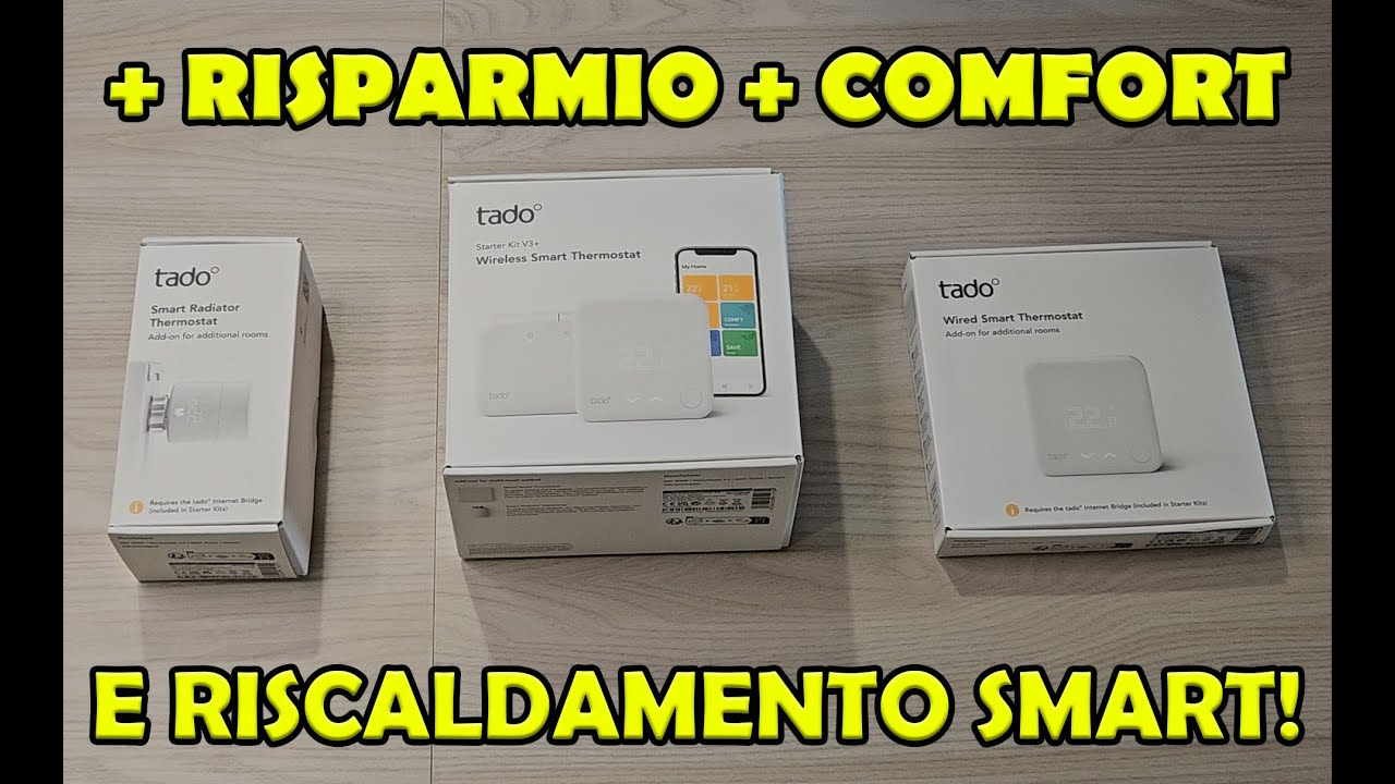 TADO KIT WIRELESS V3+ TESTA TERMOSTATICA E TERMOSTATO AGGIUNTIVO. E I CONSUMI SI ABBASSANO!