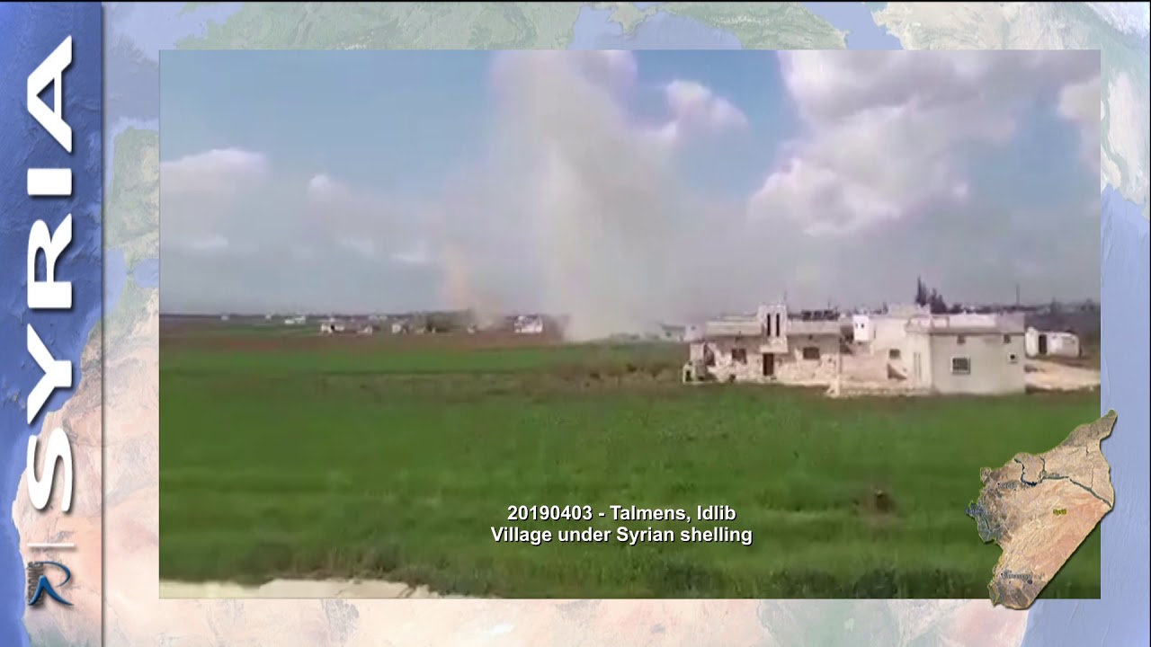 20190403   Talmens, Idlib   Village under Syrian shelling