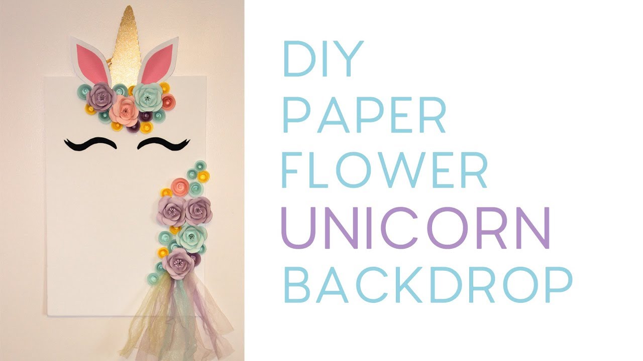 DIY Paper Flower Unicorn Backdrop - FREE TEMPLATES!