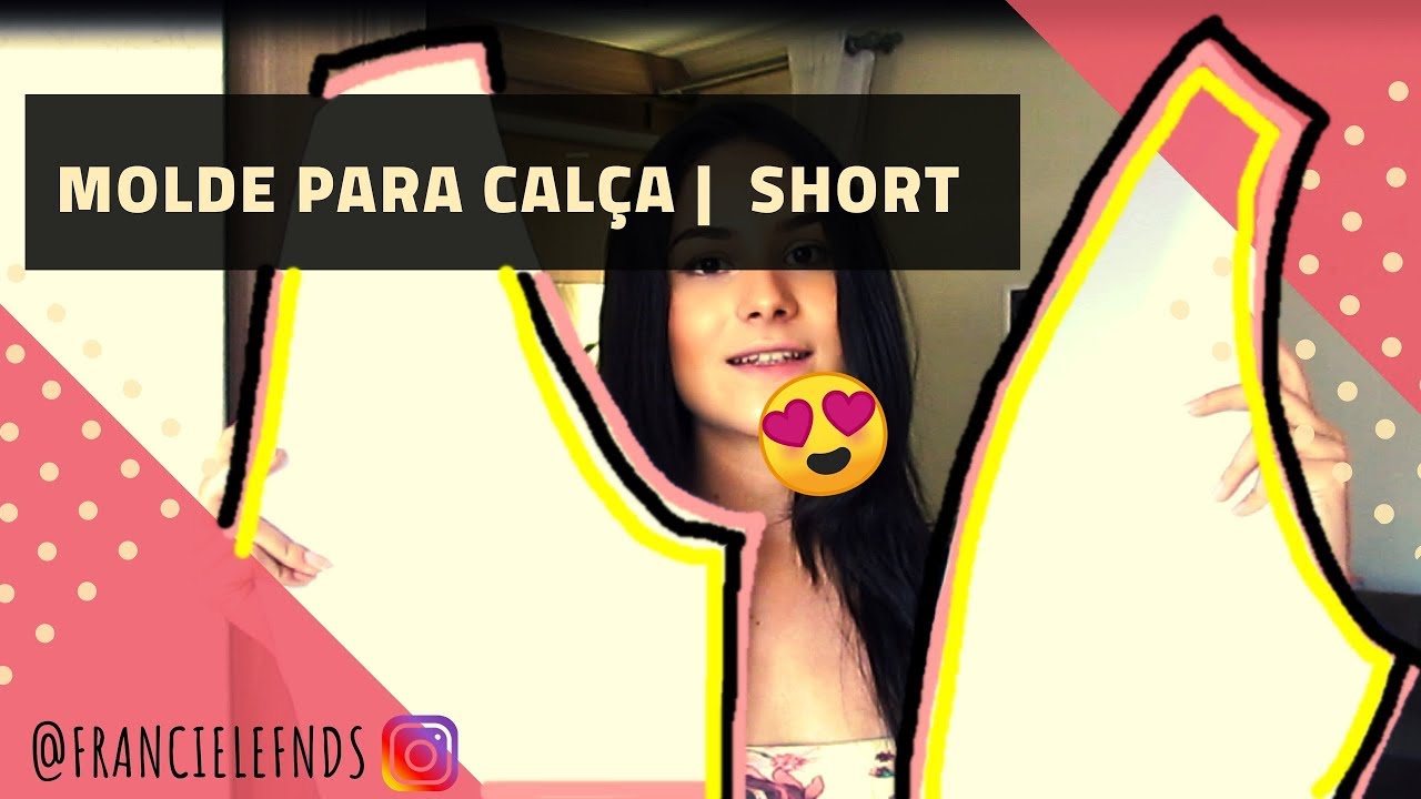 MOLDE FÁCIL shorts calça | Customização Franciele Fernandes