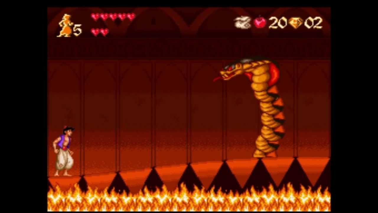 Aladdin 1994    SNES   Snake Jaffar Boss