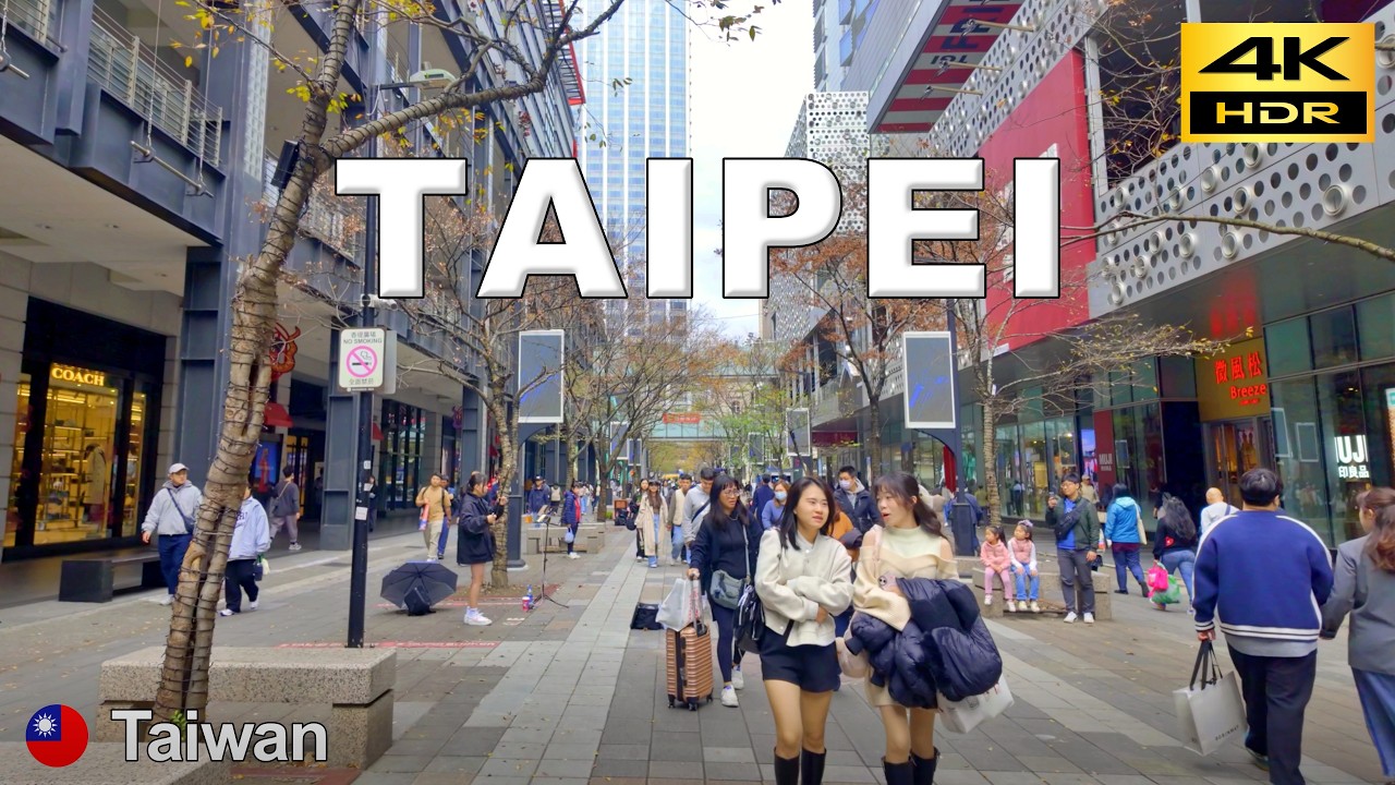 Тайбэй – 4K-прогулка | Район Синьи (信義區) во время празднования Лунного Нового года | Тайвань 🇹🇼