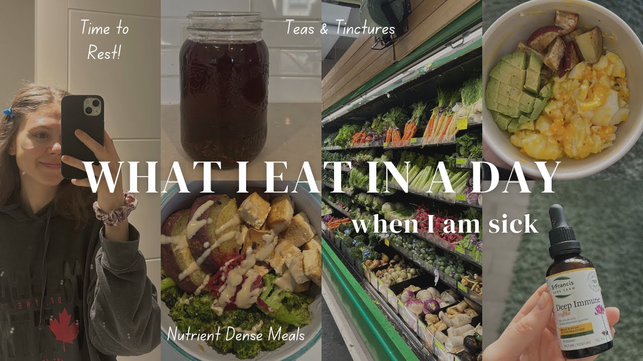 What i eat in a day when I am sick// natural ways to support the immune system// simple meals