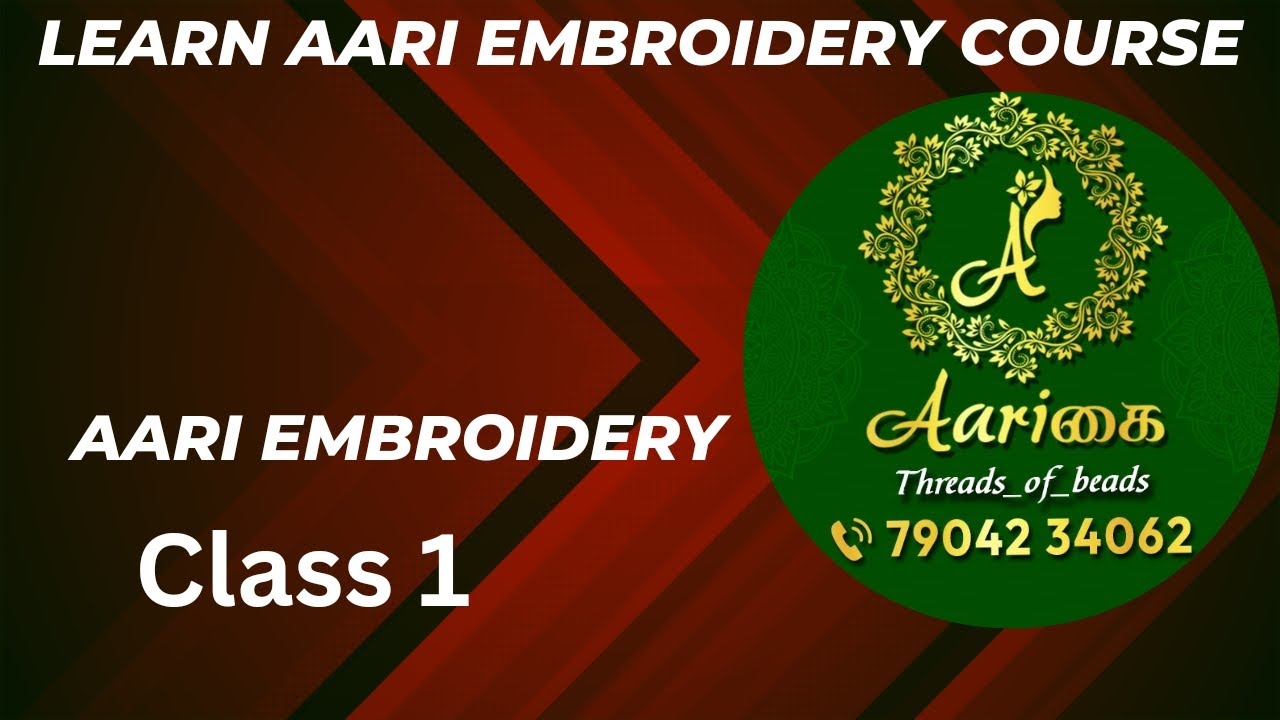How to handle aari needle|how to handle thread|how to start a chain stitch @aarikai