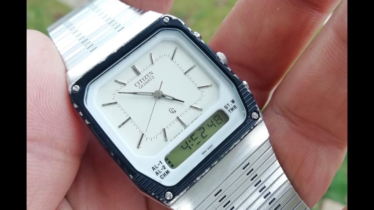 Citizen vintage analog digital saat