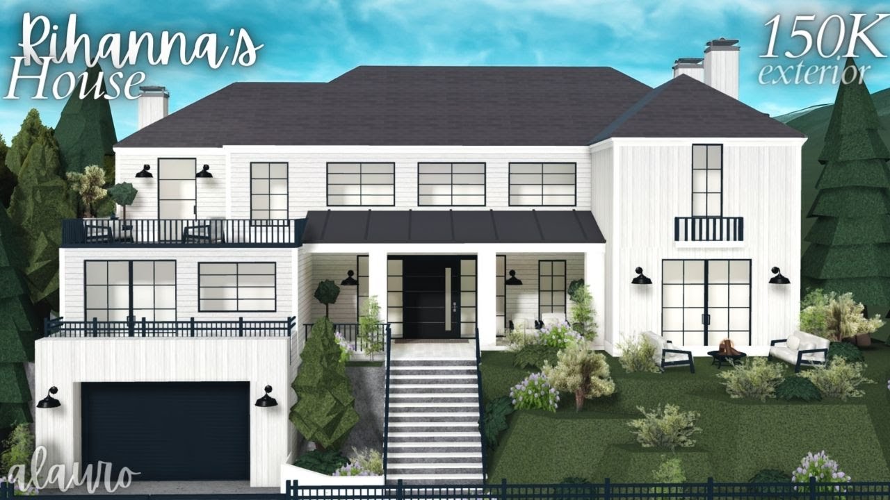 Rihanna's House - 150K Exterior - Bloxburg Speed Build