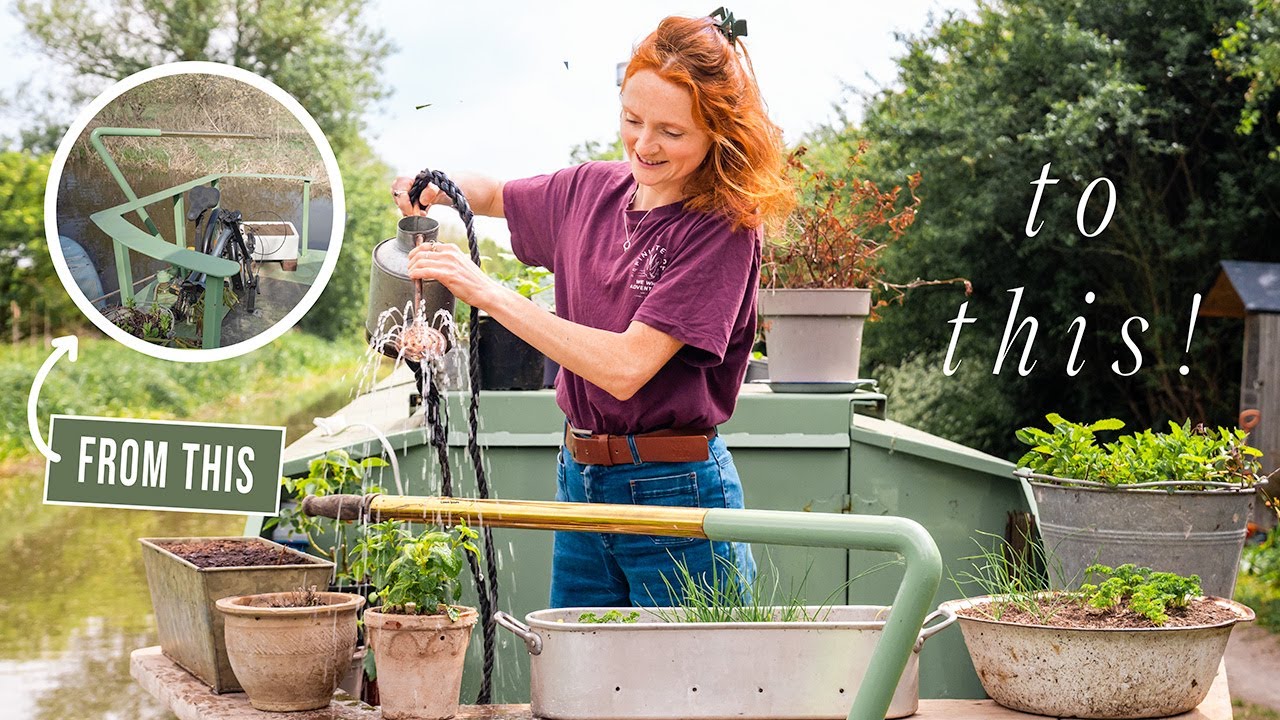 We Built a Tiny Garden on Our Narrowboat — Here's How It Went