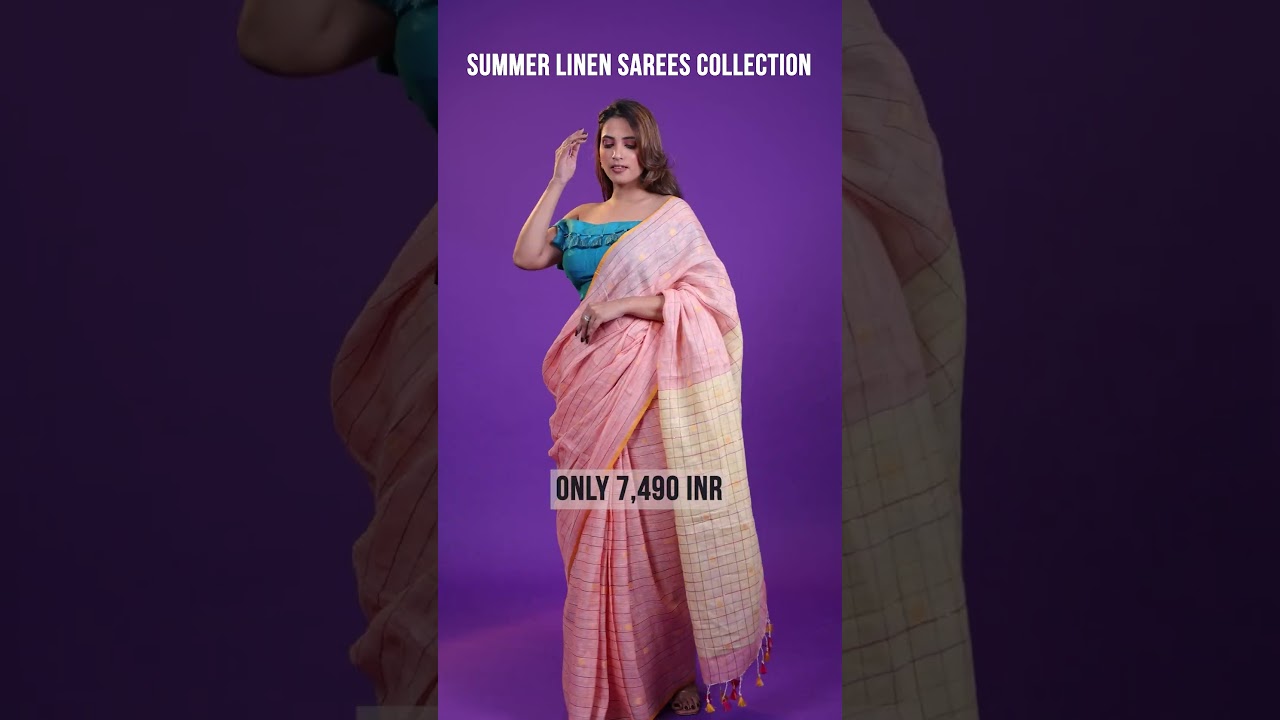 Summer Linen Sarees Collection | Linen Sarees With Price #summer #linensarees #ethnicstyle