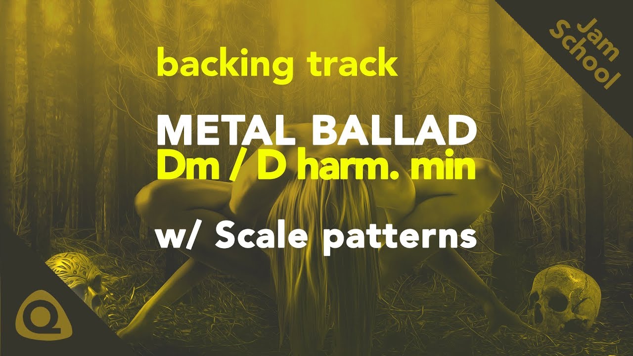 Metal Ballad Guitar Backing Track in Dm / D harmonic minor