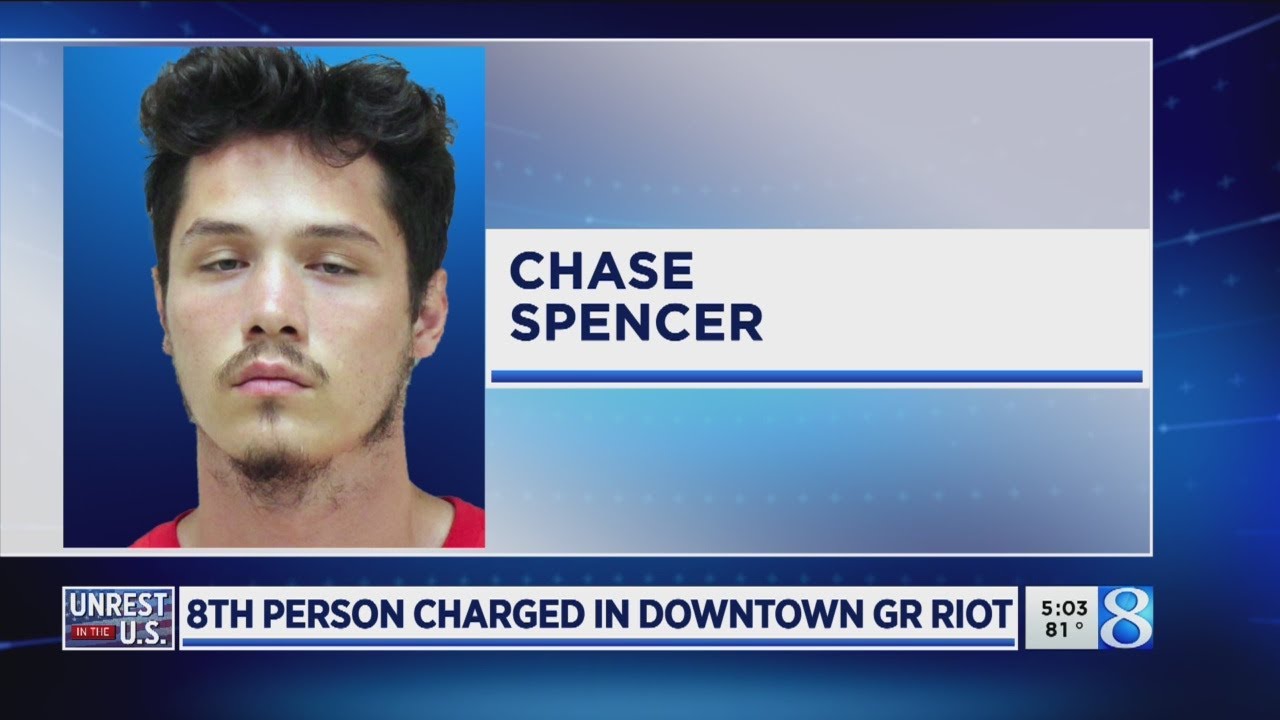 8th person charged in downtown GR riot