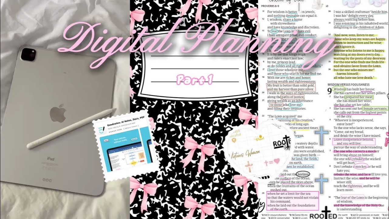 From Bible journaling to iPad notebooks | studying & digital notebooks 🤍 with Goodnotes. 