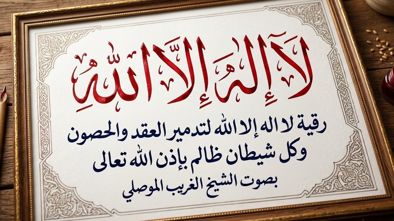رقية لا اله الا الله لتدمير العقد والحصون وكل شيطان ظالم بإذن الله تعالى . الشيخ الغريب الموصلي