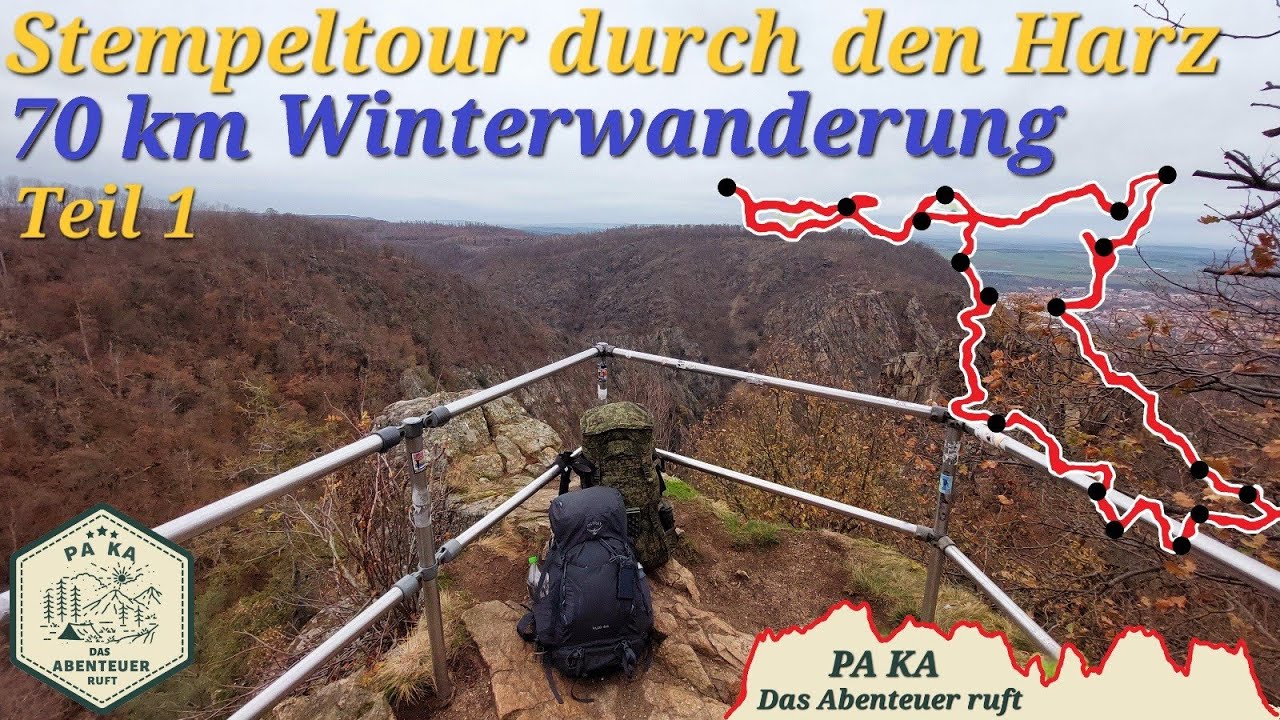 70 km Winterwanderung Teil 1 - Stempeltour durch den Harz - Harzer Wandernadel - Wandern im Harz