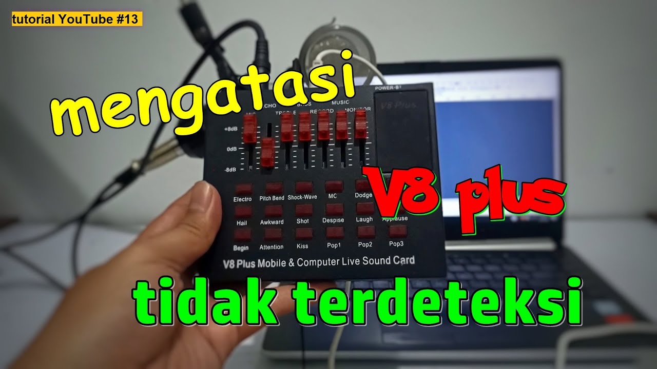 Cara Memperbaiki SOUNDCARD V8 plus tidak terdeteksi di pc atau laptop | how to fix V8 Plus