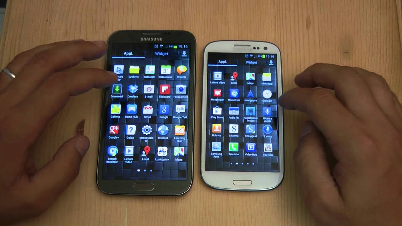 Galaxy Note 2 vs S3 comparativa by HDblog