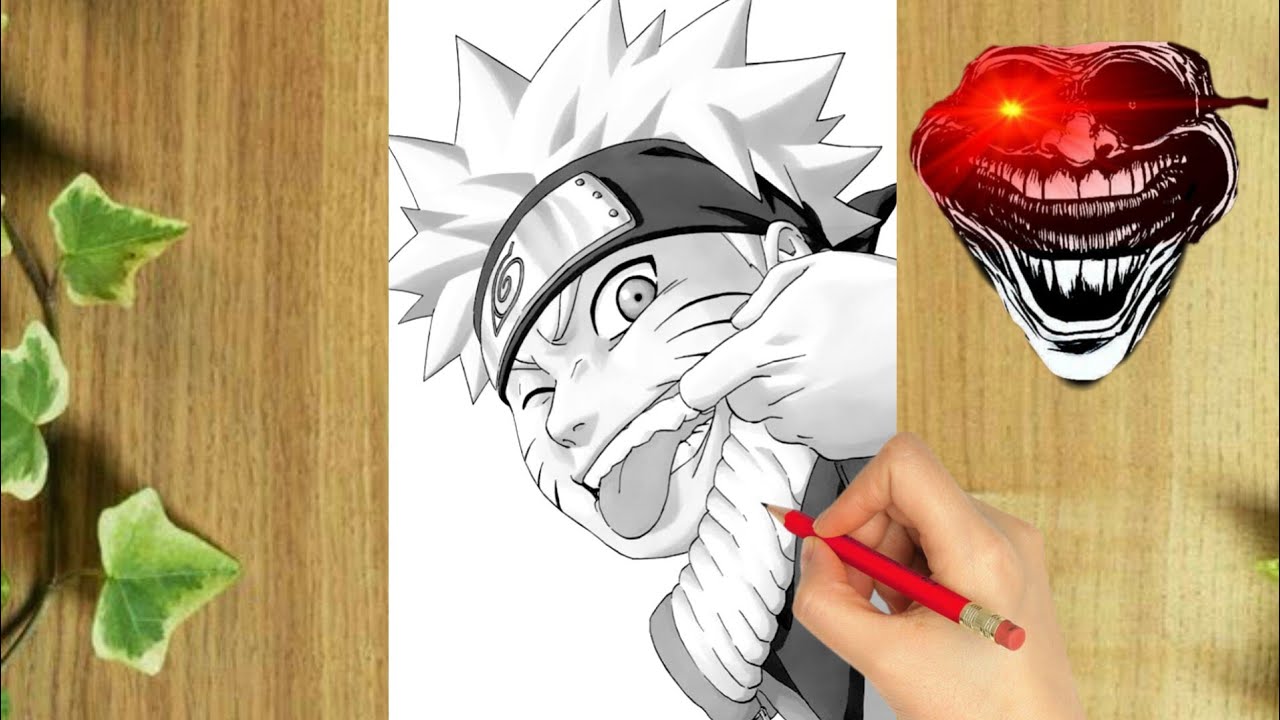 Easy Naruto art | How to draw Naruto uzumaki with just a pencil step-by-step