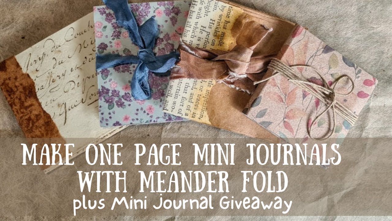 Make One Page Mini Journals Meander Fold Plus Free Journal Giveaway