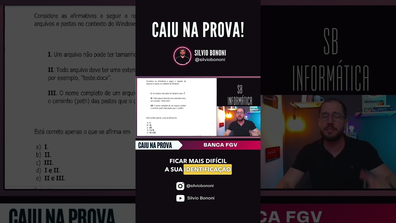Gabaritando Inform&aacute;tica. Banca FGV. #inform&aacute;ticab&aacute;sica #concursopublico