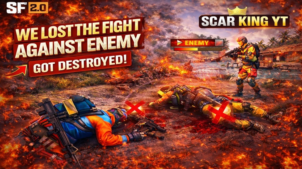 We Lost the Fight Against Enemy 😔🔥 | Intense Squad Battle Gone Wrong | ScarFall 2.0 Gameplay