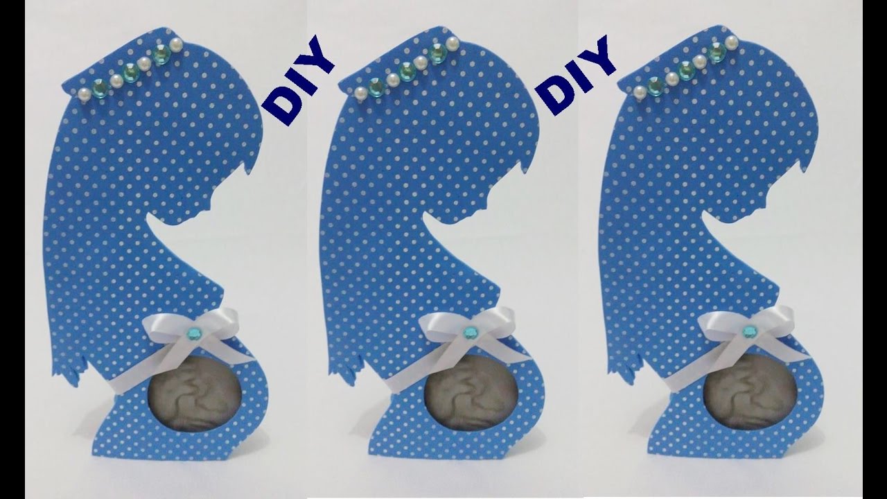 DIY porta retrato gr&aacute;vida para ultrassonografia
