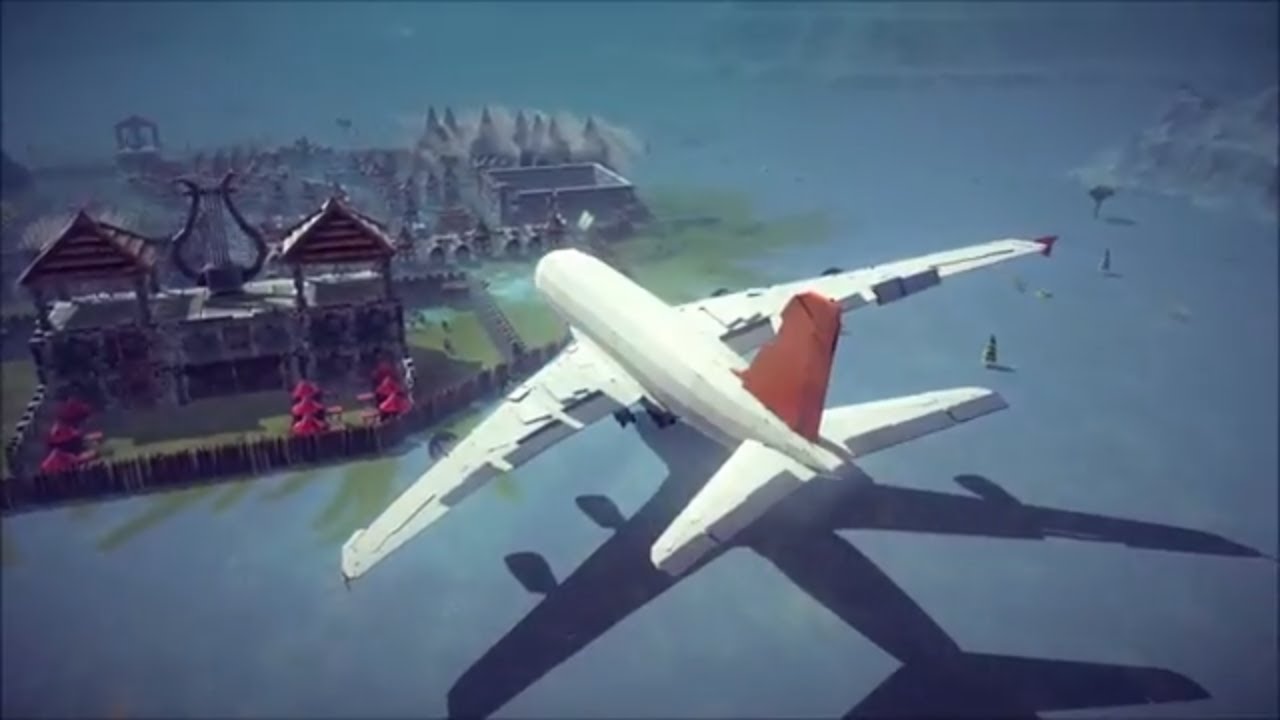 Airbus A380 Crashes into a small village | Besiege