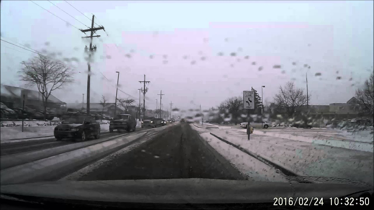police car and near miss