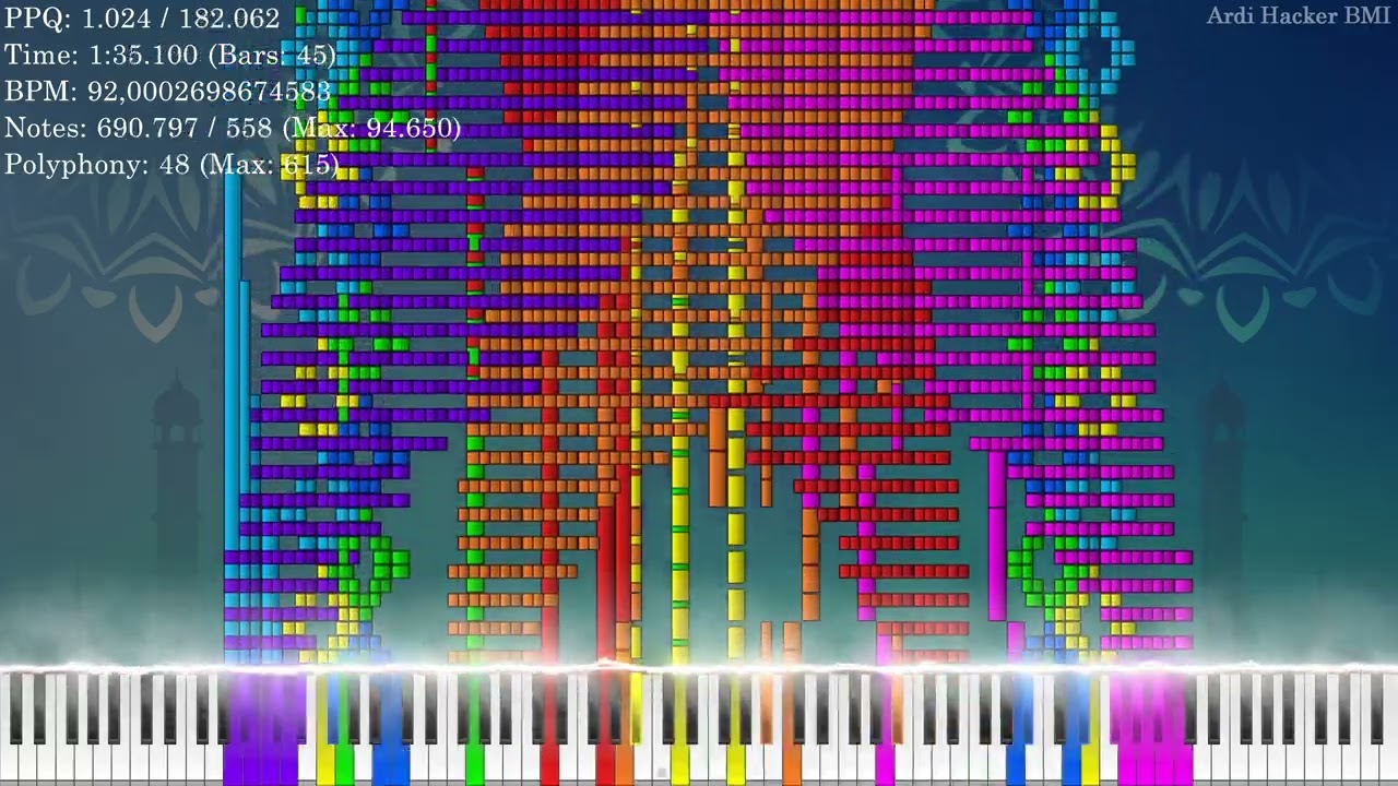[Black MIDI] Rahmatun Lil 'Alameen (Lyzen's remake and remaster) | 4.24 million notes