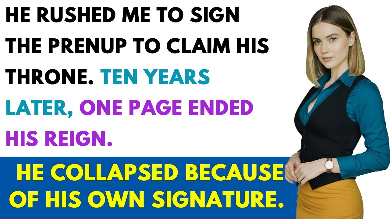 My Husband Used a Prenup to Divorce Me — One Page Cost Him His Company.
