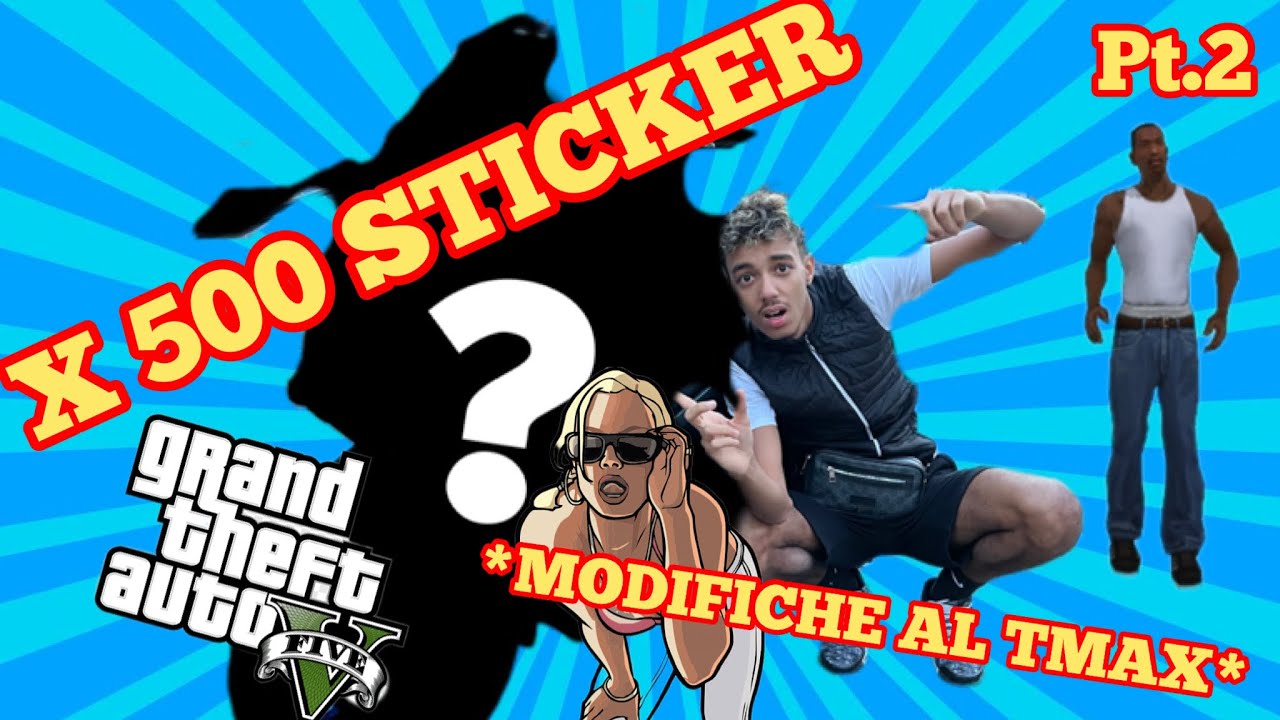 POSSONO 500 STICKER DI GTA COPRIRE UN TMAX? *wrap maranza*