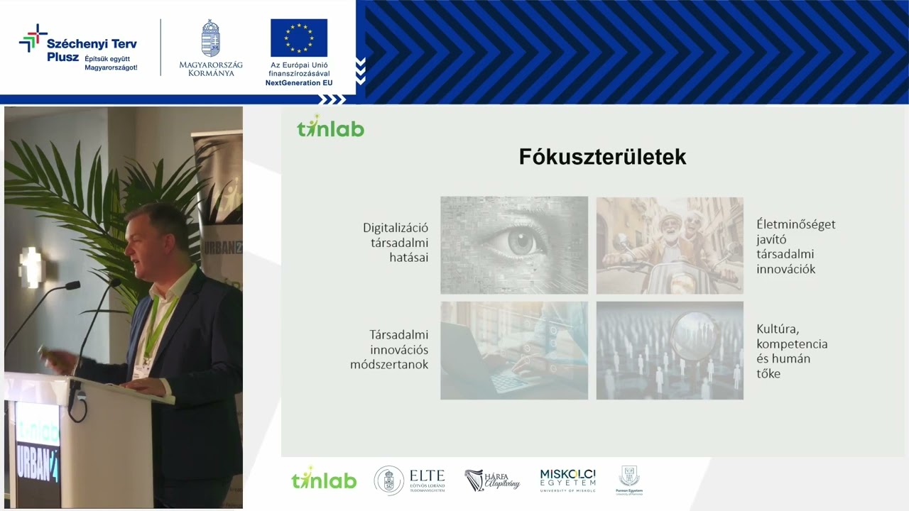 Hollósi Szabolcs köszöntője a TINLAB-URBAN21 Konferencián (2025. március 20.)