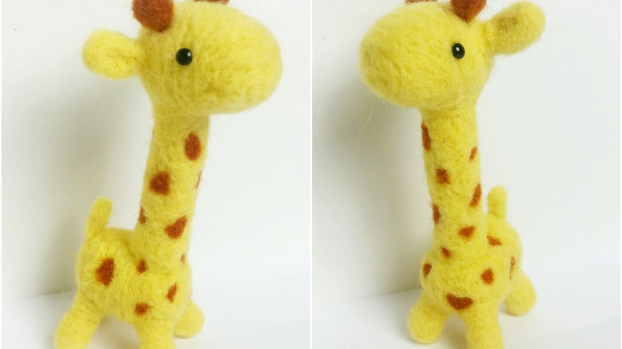 TUTORIAL: GIRAFFA di LANA INFELTRITA/ Giraffe NEEDLE FELT KIT (ASMR)