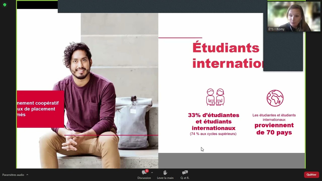 Webinaire sur l'Admission à l'ETS au canada : Eté - Automne 2023
