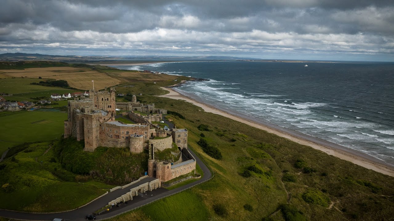 Bamburgh Castle From Above: A Breathtaking 4K Drone Experience