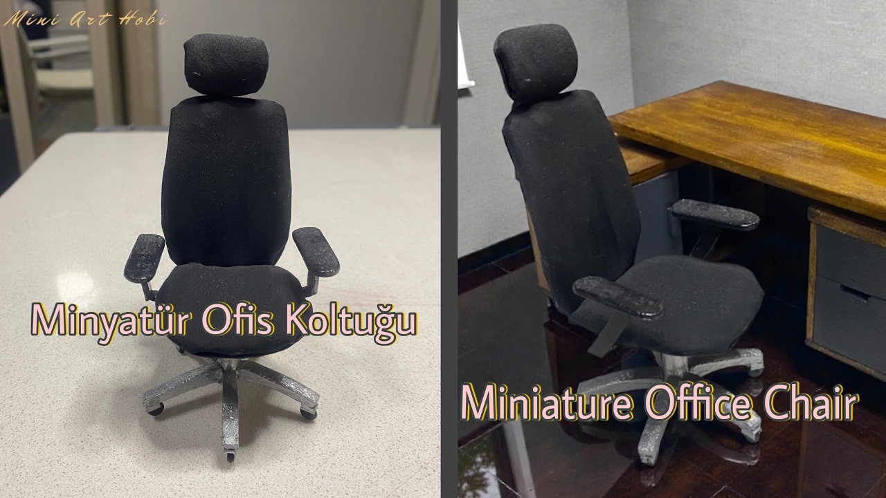 Minyatür Ofis Koltuğu Yapımı | How to Make a Miniature Office Chair | Making a Mini Office Chair