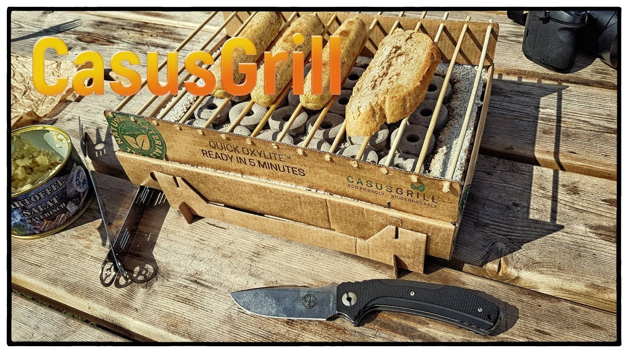 CasusGrill 6 € (Öko?) Einweggrill | Bratwürste mit Kartoffelsalat | Barbeque BBQ | Schwarzwald