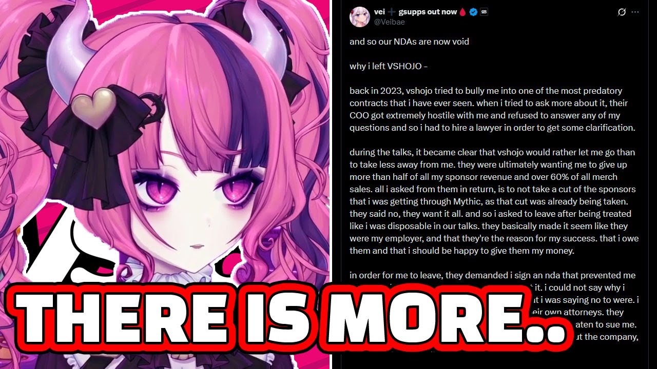 Ironmouse Reaction to Veibae tweet makes her say more information about VShojo Situation