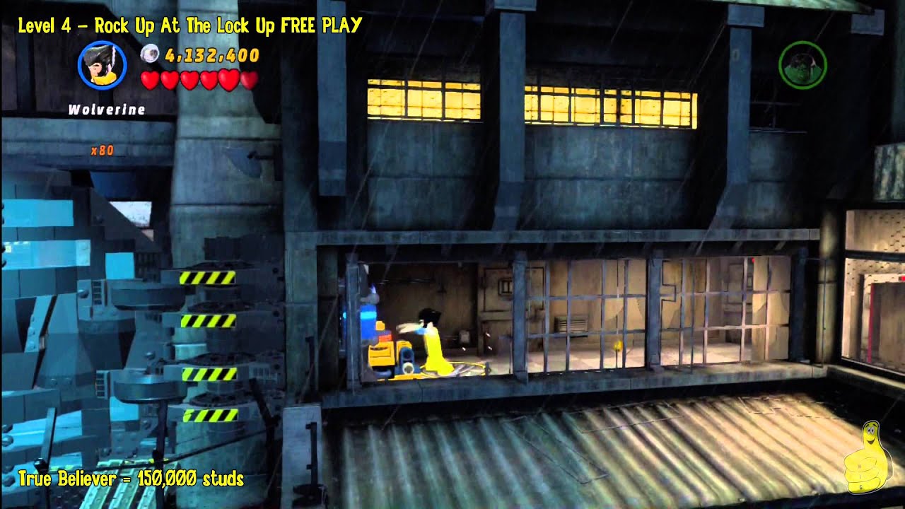 Lego Marvel Super Heroes: Lvl 4 Rock Up At The Lock Up - FREE PLAY (Minikits & Stan In Peril) - HTG
