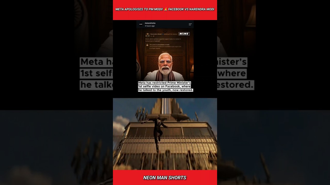 Meta Apologises to PM Modi! 🙏 Facebook Vs Narendra Modi #shorts