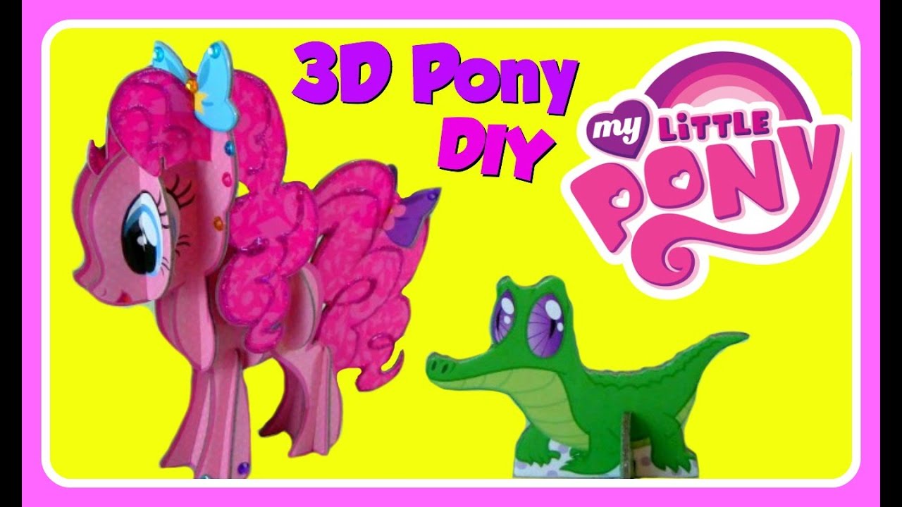 My Little Pony 3D Pony Pinkie Pie!  Make & Build 3D MLP Puzzle with Jewels & Glitter!