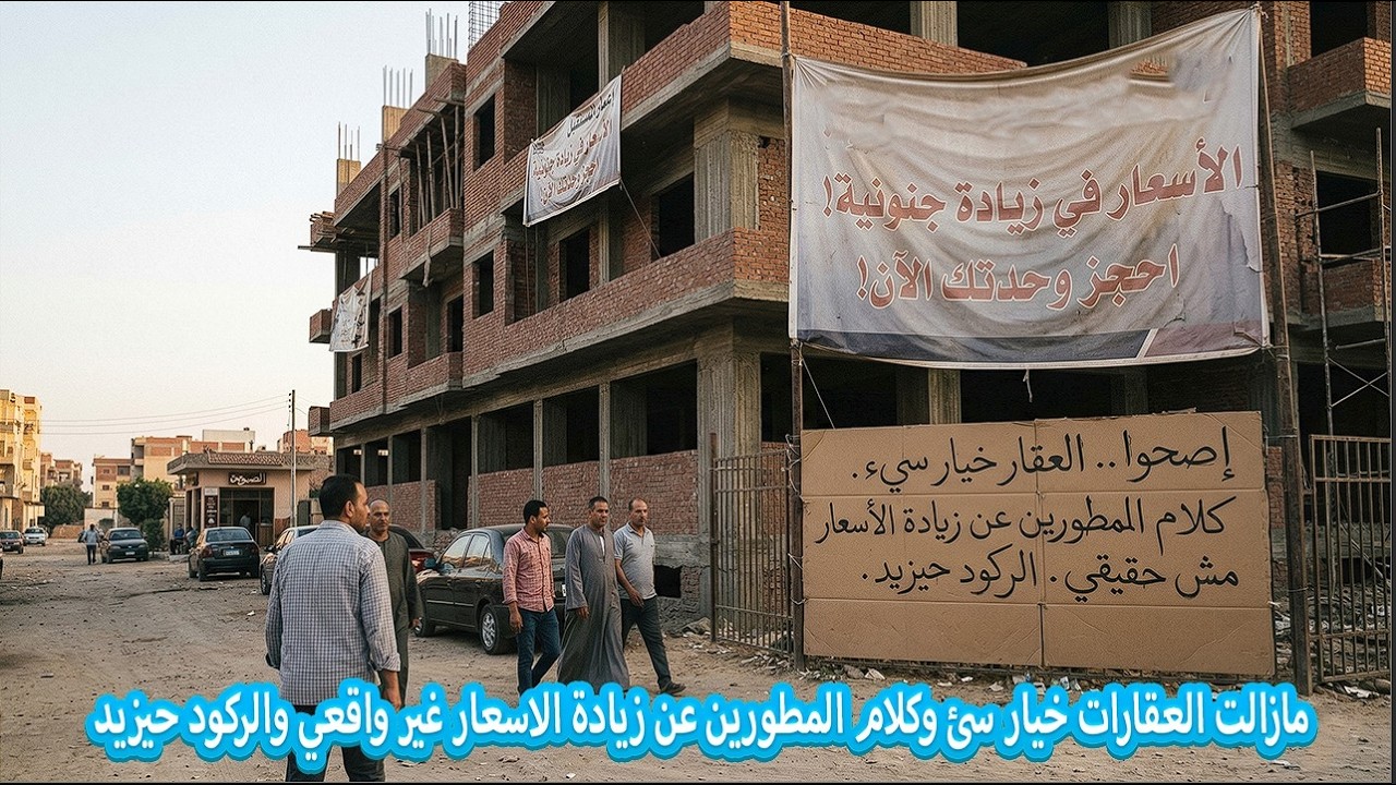 مازالت العقارات خيار سئ وكلام المطورين عن زيادة الاسعار غير واقعي والركود حيزيد ولكن