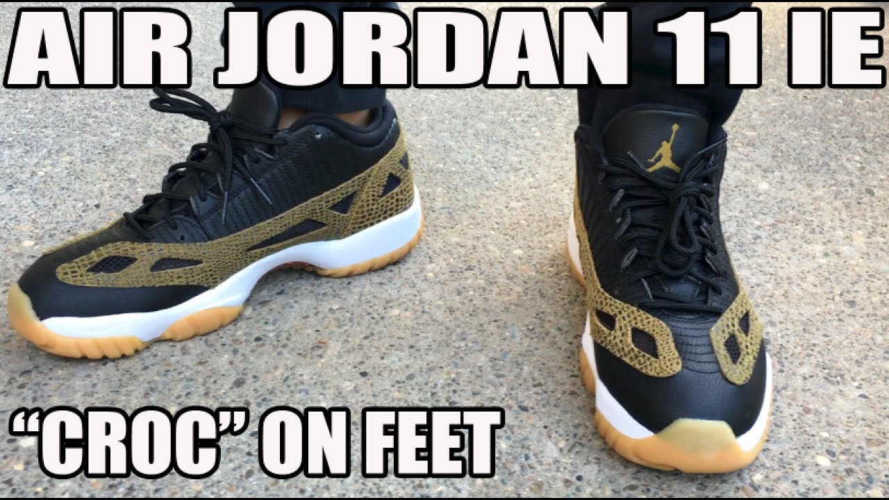 Air Jordan 11 Low Croc On feet
