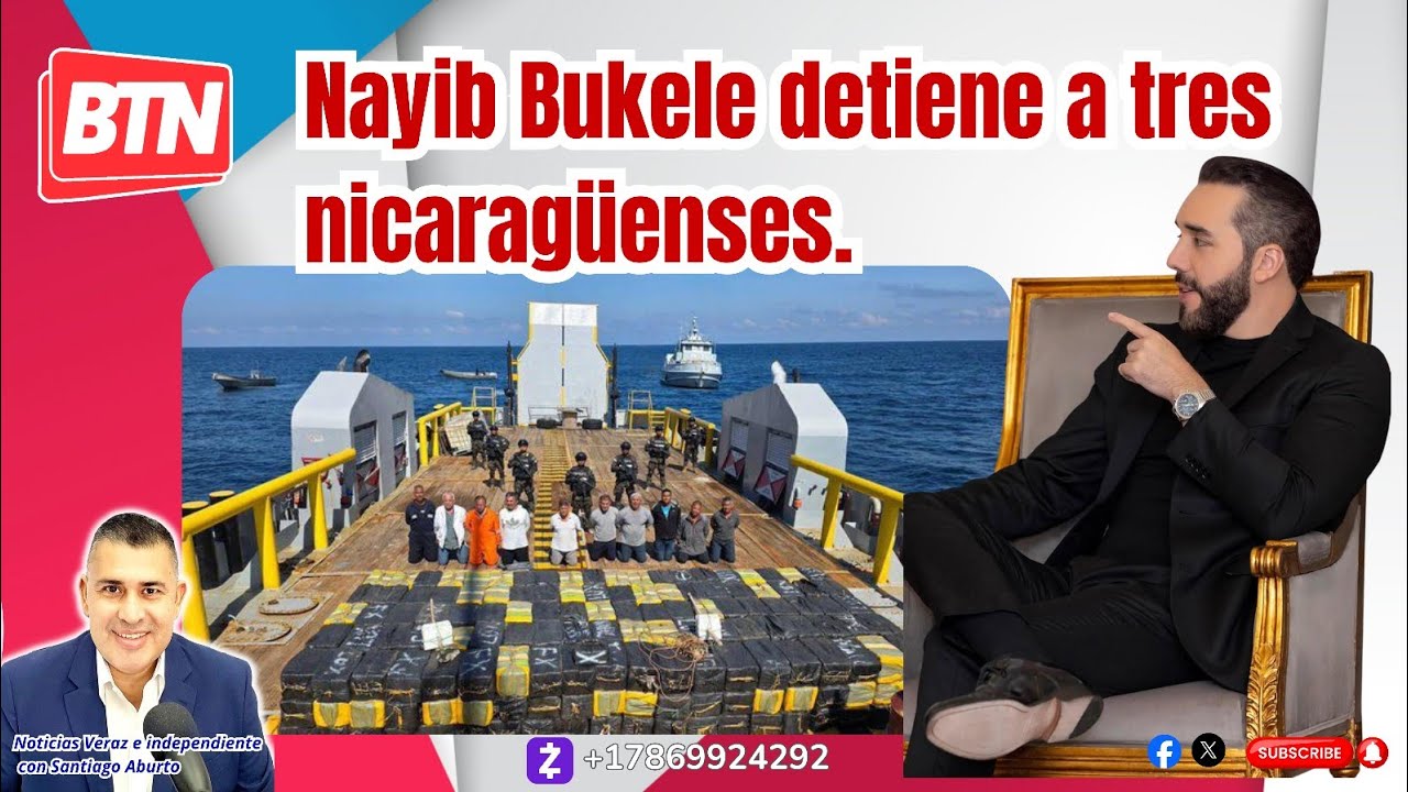 Nayib Bukele detiene a tres nicarag&uuml;enses.