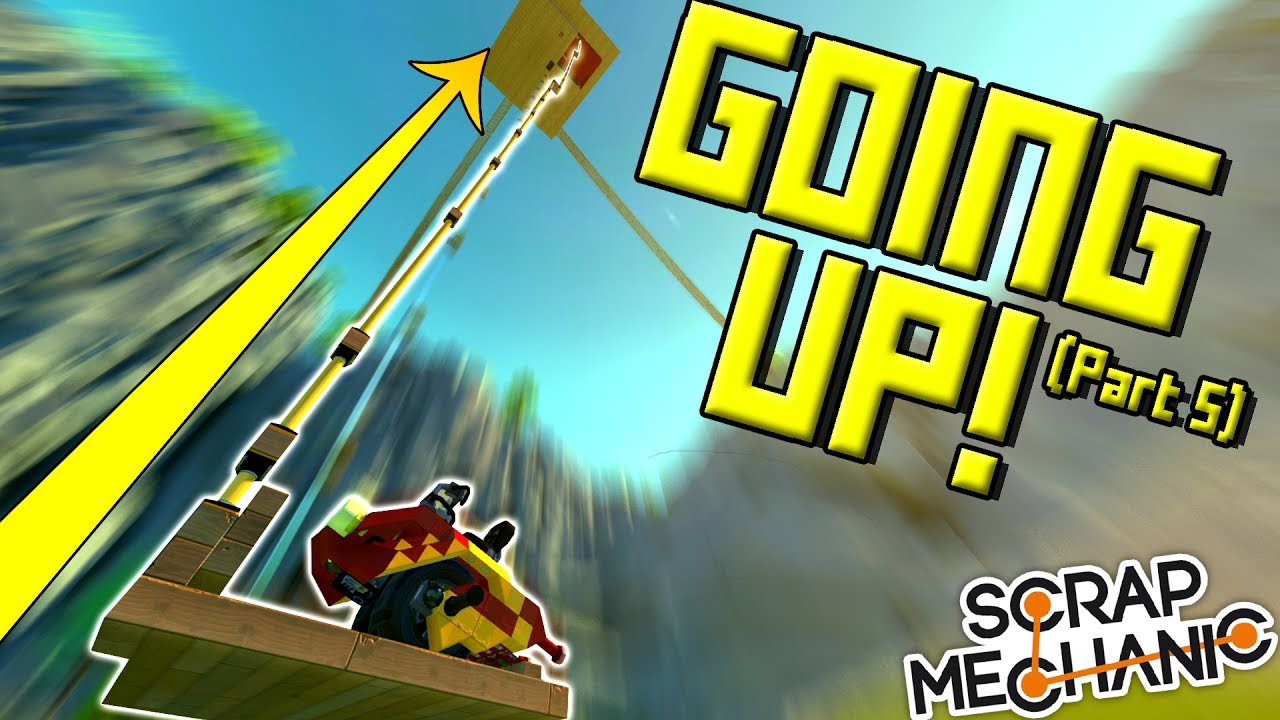 30 PISTON CAR ELEVATOR! (Suspended Mountain Base Part 5) - Scrap Mechanic Gameplay