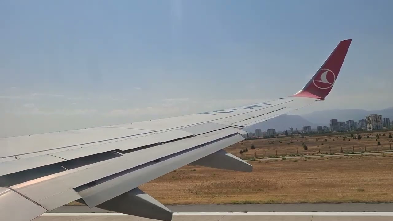 Turkish Airlines Boeing 737-800 Taking Off From Kayseri Erkilet International Airport (ASR/LTAU)